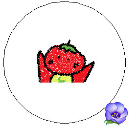 トマトマン刺繍データイメージ