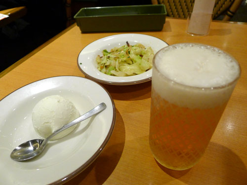 ビールとアイス